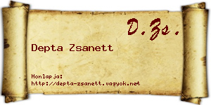 Depta Zsanett névjegykártya